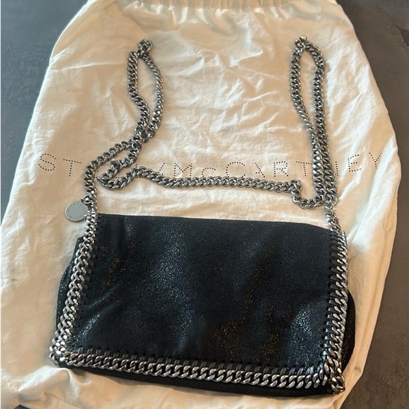 Stella McCartney Handbags - Stella McCartney Black Shoulder Bag with Silver Chain